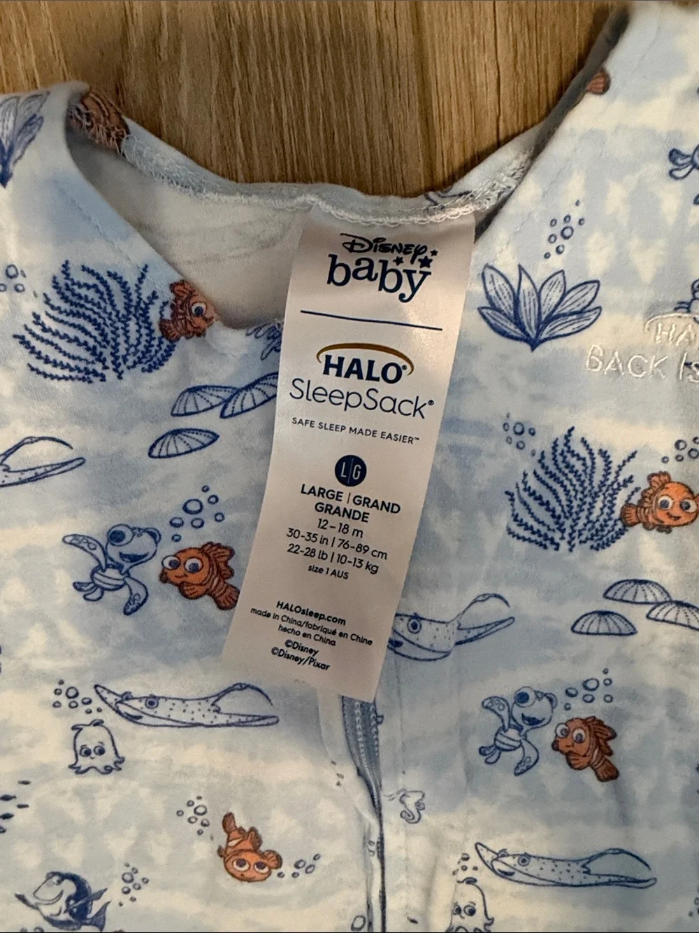 Halo Blue and White Sea Life Sleep Sack